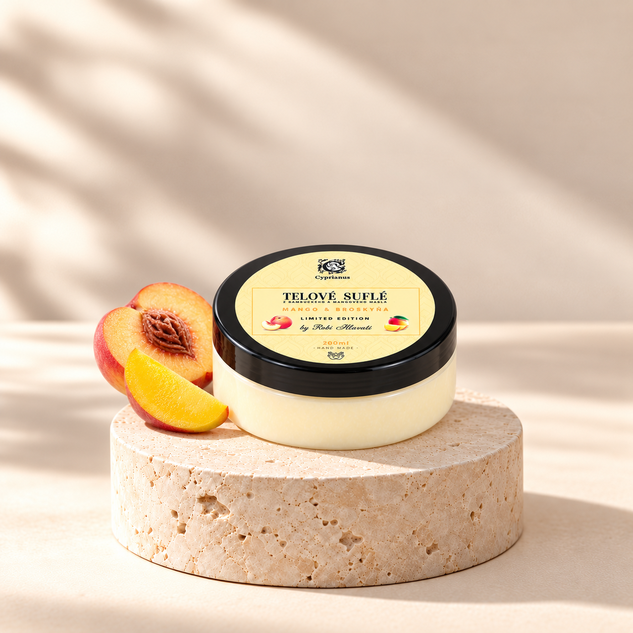 Telové suflé Mango–Broskyňa 200 ml od Cyprianus